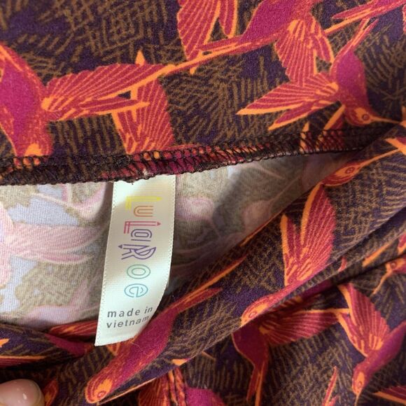 Lularoe leggings sport birds Hummingbirds abstract comfort rn142161 retro - Picture 3 of 16